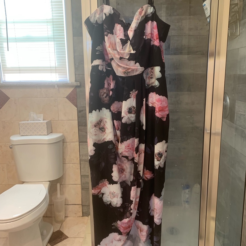 City Chic Faux Wrap Maxi Dress
